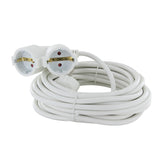 Prolongateur Schuko double tête - blanc - Chacon