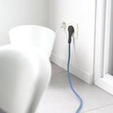 Prolongateur textile prise FR - fiche plate - Chacon