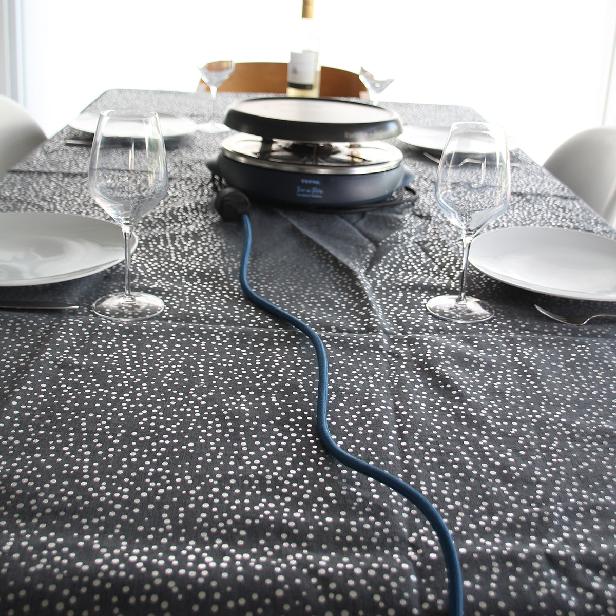 Prolongateur textile prise FR - fiche plate - Chacon