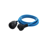 Prolongateur textile prise FR - fiche plate - Chacon