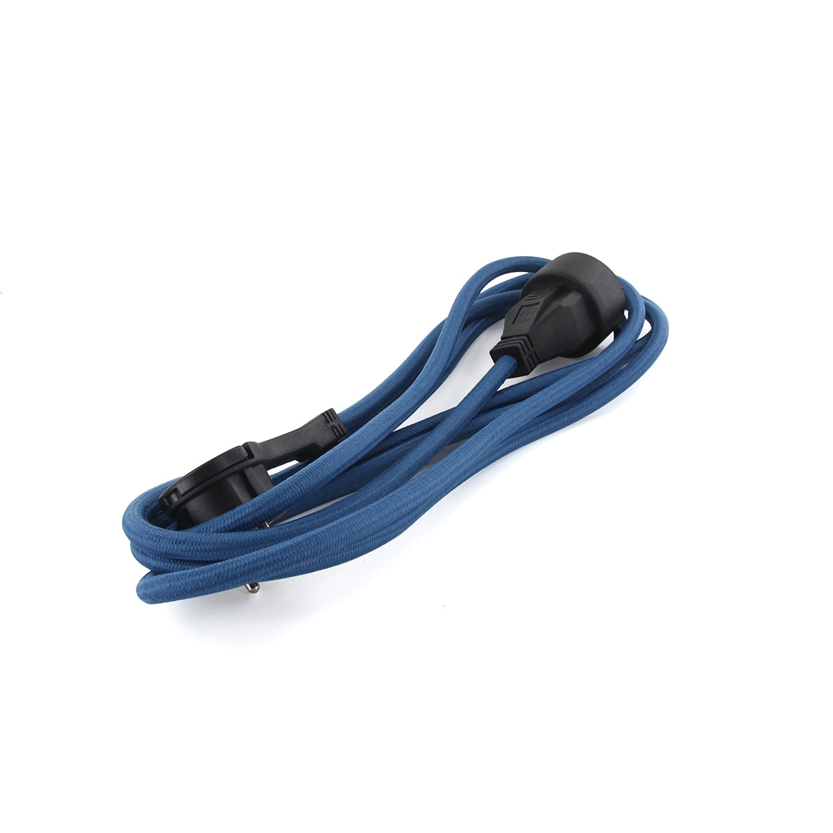 Prolongateur textile prise FR - fiche plate - Chacon