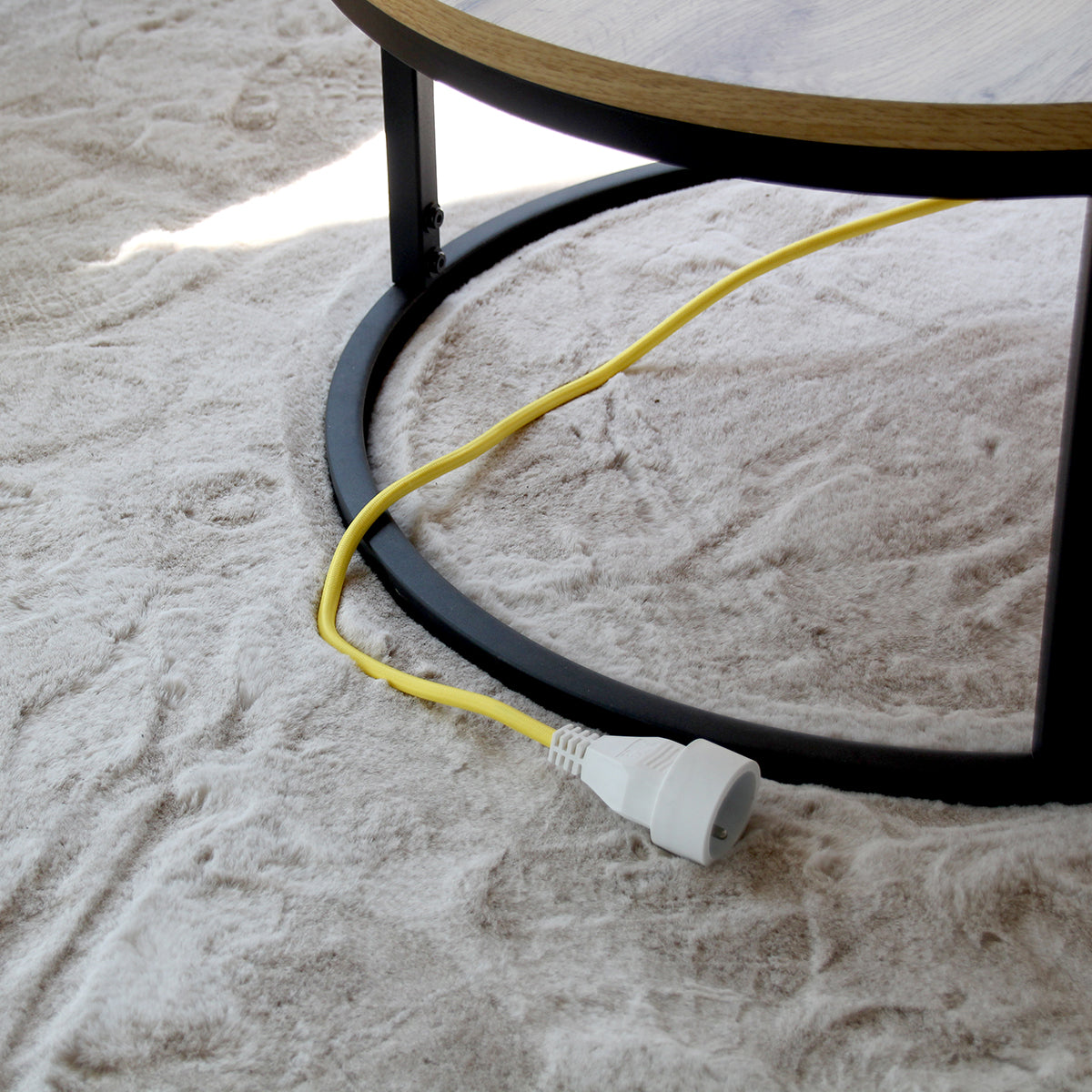 Prolongateur textile prise FR - fiche plate - Chacon