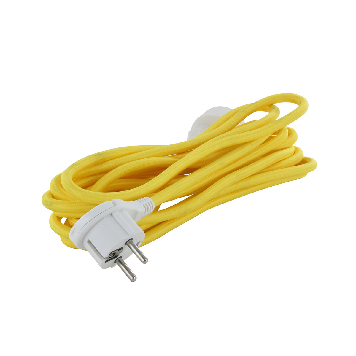 Prolongateur textile prise FR - fiche plate - Chacon