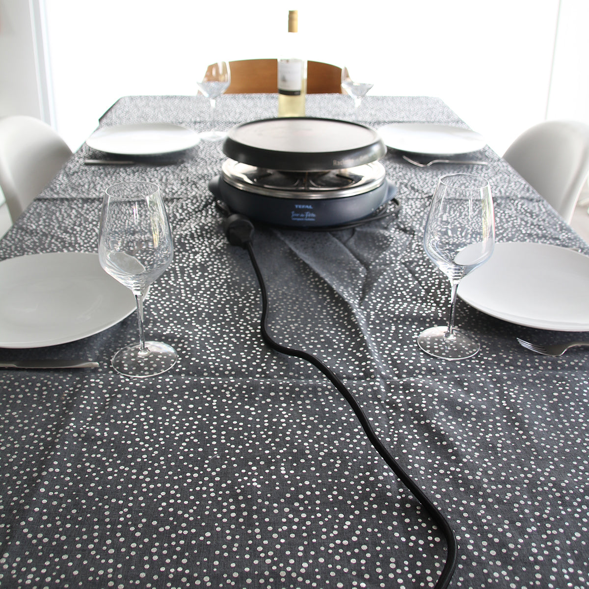 Prolongateur textile prise FR - fiche plate - Chacon