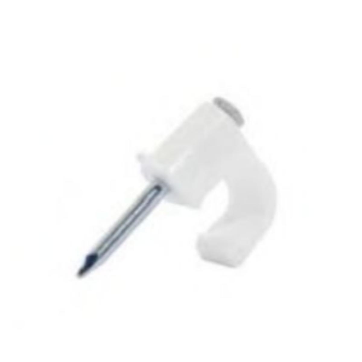 Lot de 100 clips de fixation 9 mm - Blanc - Chacon