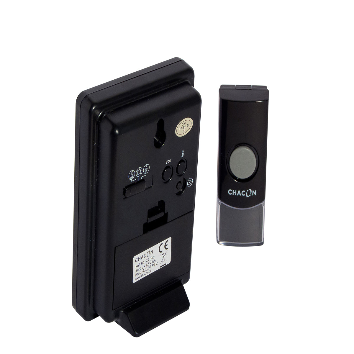 Carillon sans fil Noir IP44 - Chacon