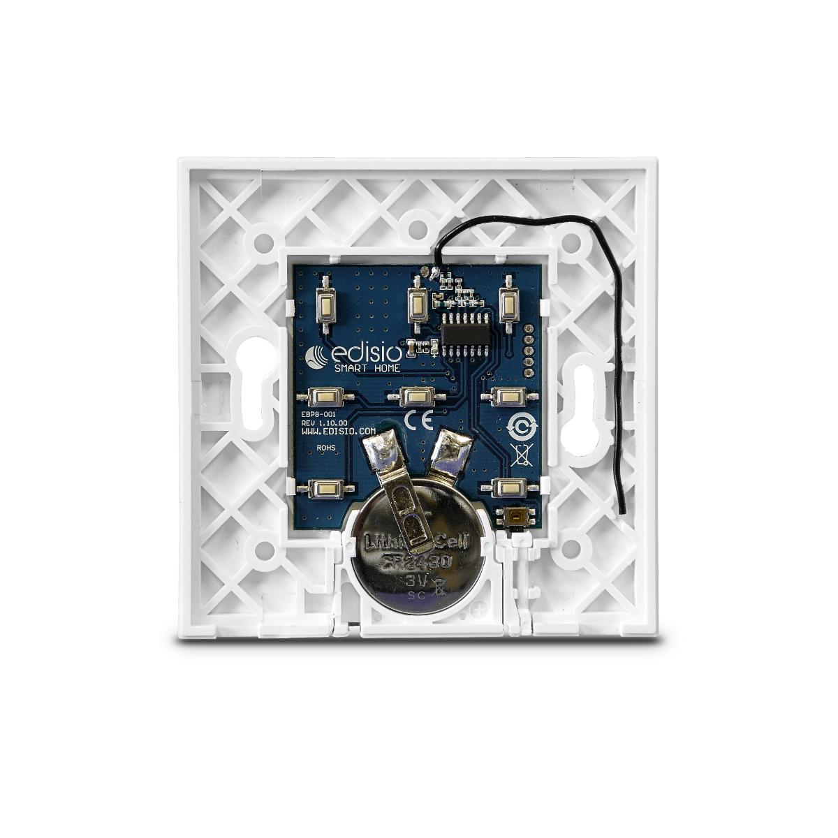 Émetteur base sans fil + interrupteur personnalisable 1 à 5 canaux - Edisio