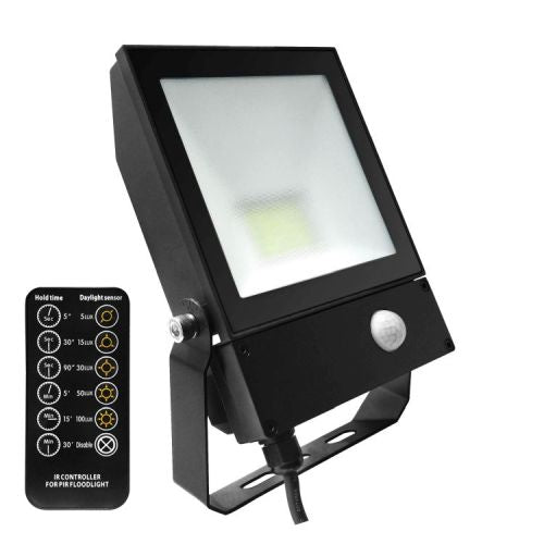 Projecteur Led floodlight QT 20W 4000K - Noir PIR - Lébénoïd