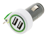 Chargeur voiture + câble IPhone + 2 USB - Q2 Power