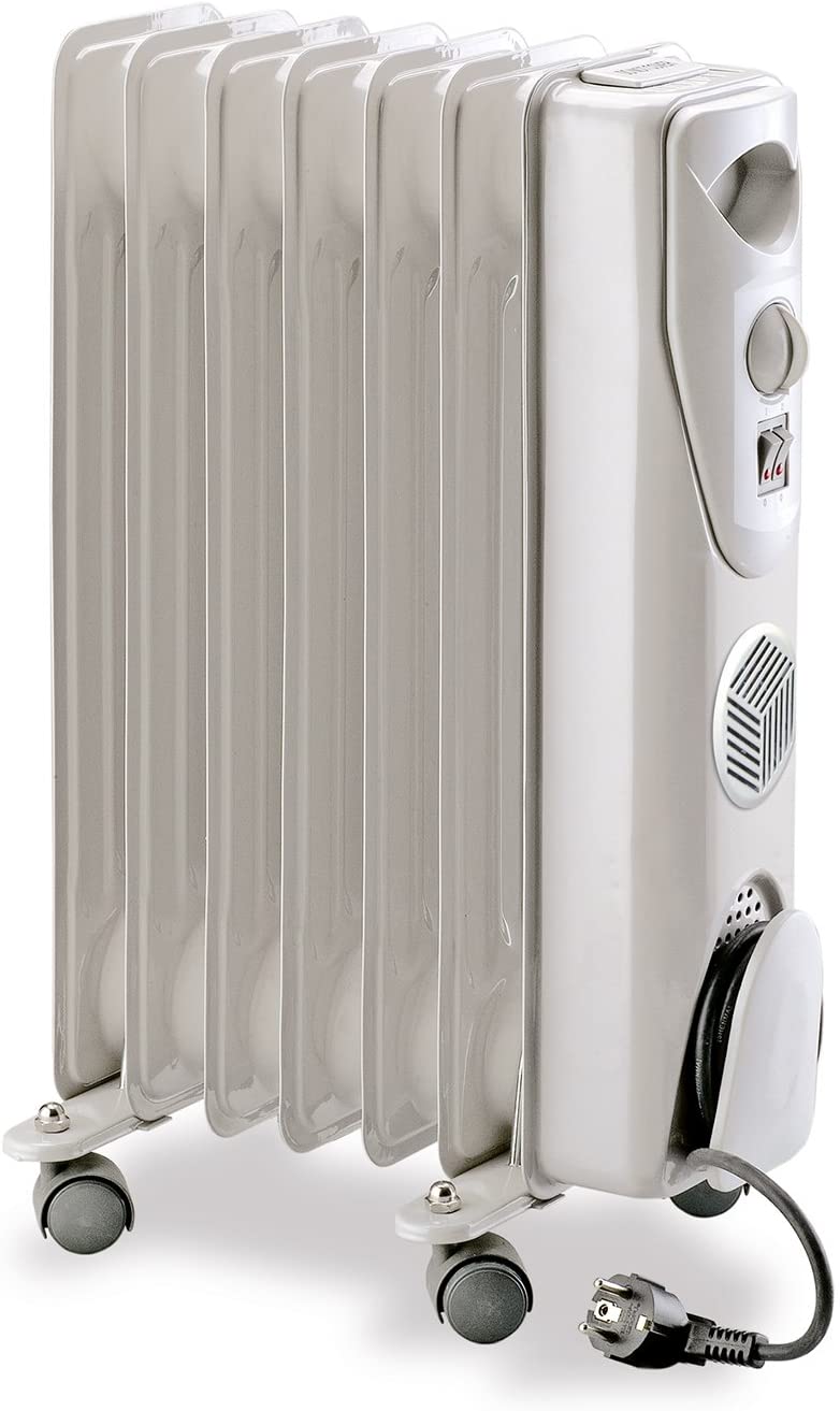 Chauffage d'appoint bain d'huile - 800/1200/2000W - Blanc - Dio