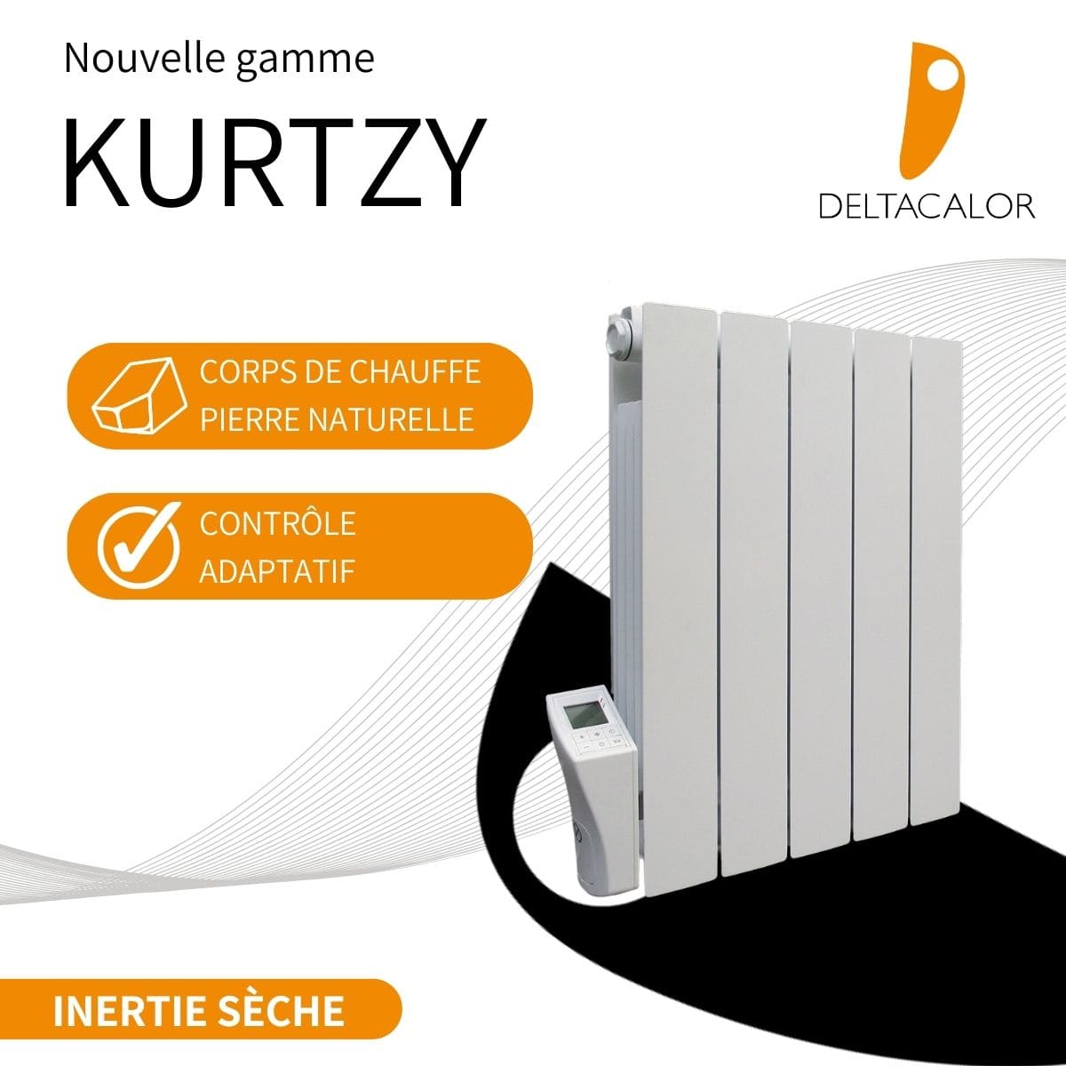 Chauffage électrique pierre naturelle Kurtzy 1500W - Blanc - Deltacalor