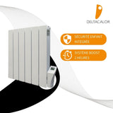 Radiateur électrique - Pierre naturelle - Système Boost 2h - Programmable - Blanc - Kurtzy Deltacalor