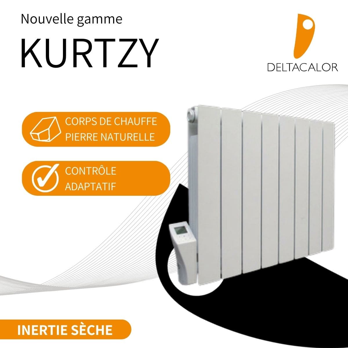 Radiateur électrique - Pierre naturelle - Système Boost 2h - Programmable - Blanc - Kurtzy Deltacalor