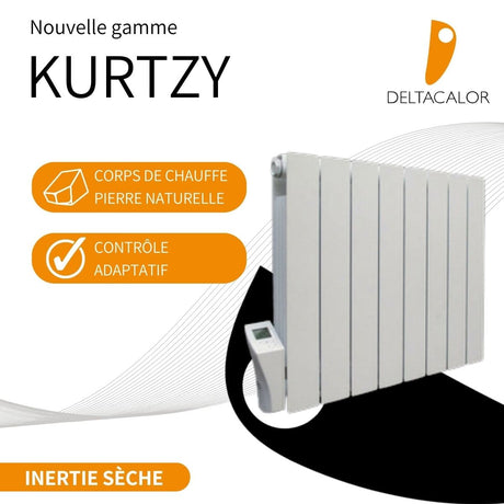 Chauffage électrique pierre naturelle Kurtzy 2000W - Blanc - Deltacalor