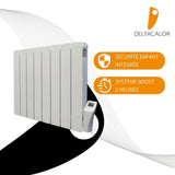 Radiateur électrique - Pierre naturelle - Système Boost 2h - Programmable - Blanc - Kurtzy Deltacalor