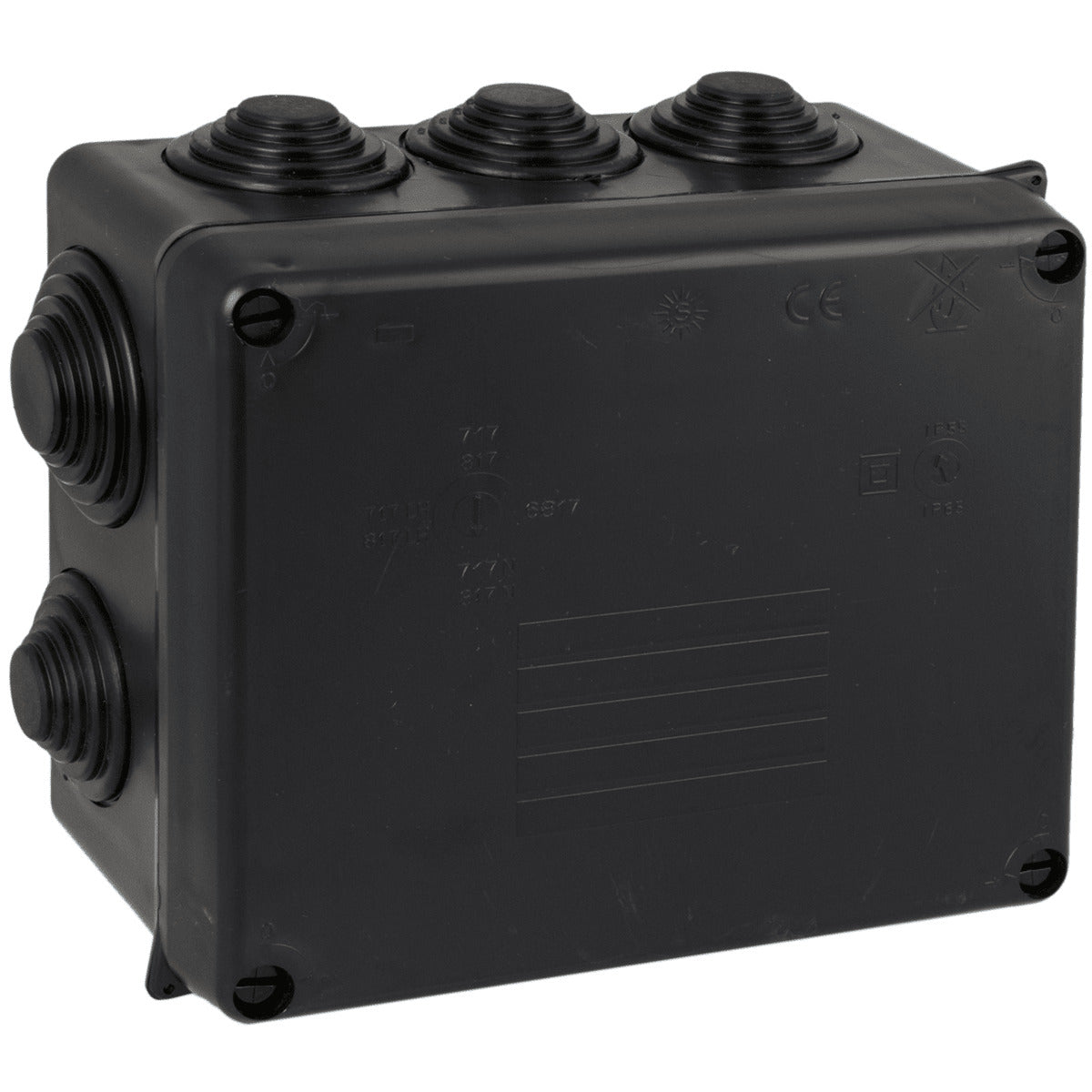 Boîte de dérivation rectangulaire IP55 - 160 x 135 x 70 mm - 10 entrées - Solera