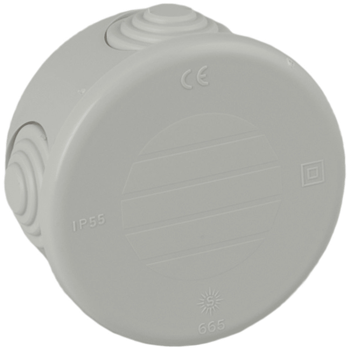 Boîte de dérivation ronde IP55 4 entrées - 70 x 35 mm - Solera