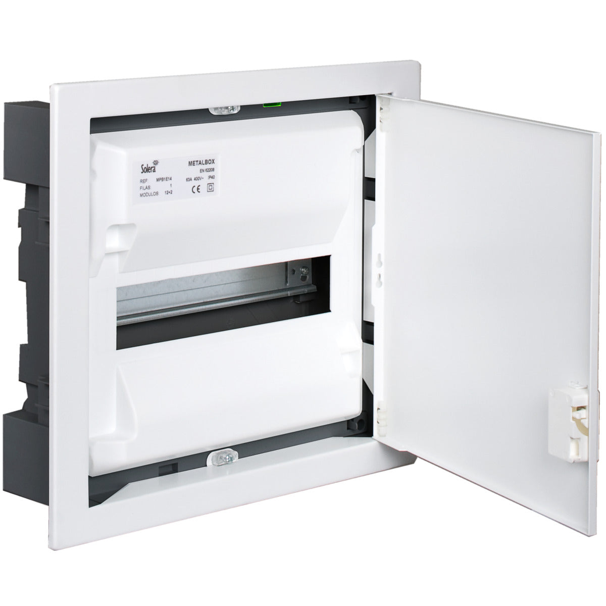 Coffret modulaire encastré métal 1 rangée - Solera