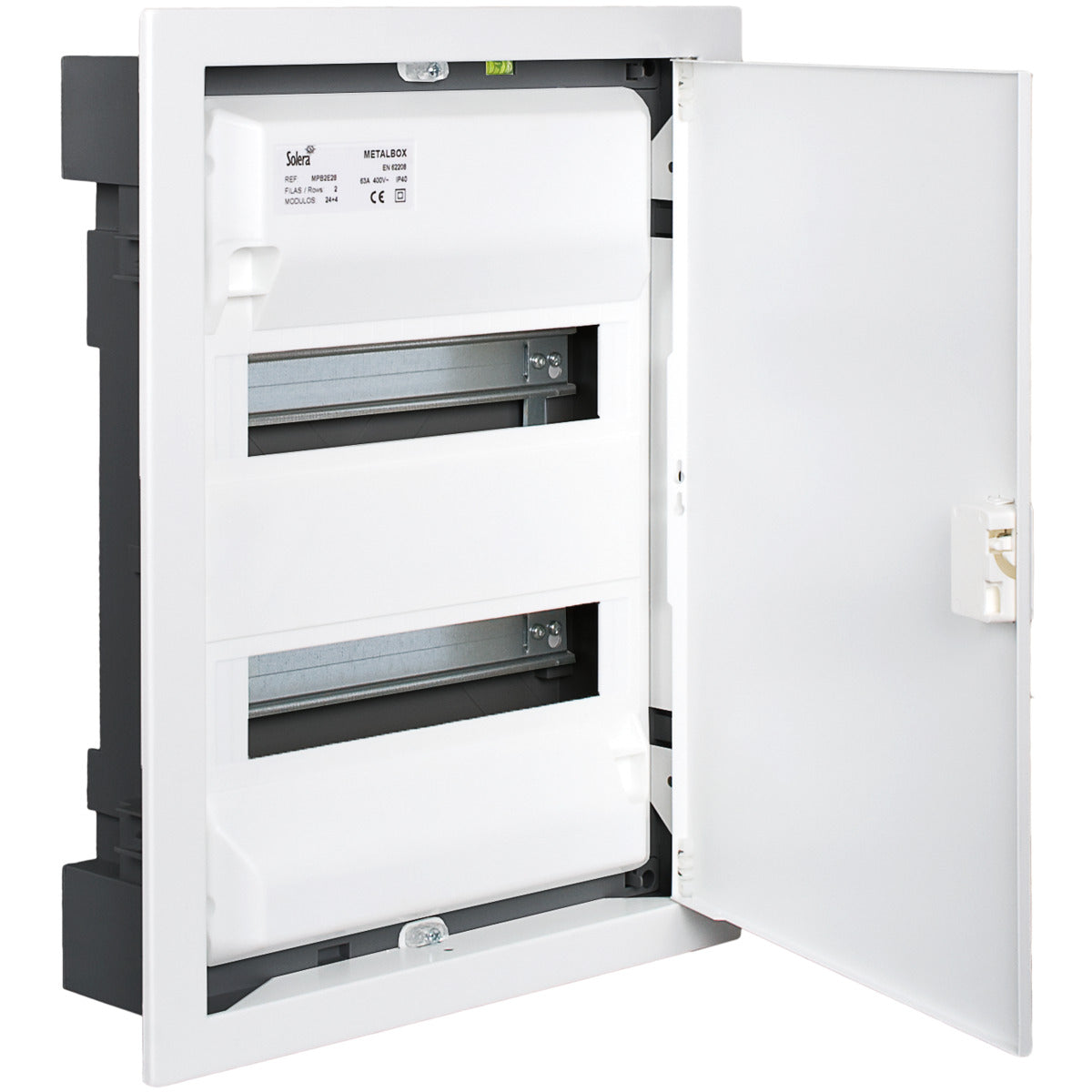 Coffret modulaire encastré métal 2 rangées - Solera