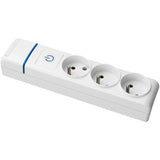 Multiprise Blanche interrupteur lumineux 3 prises 2P+T 16A - Solera