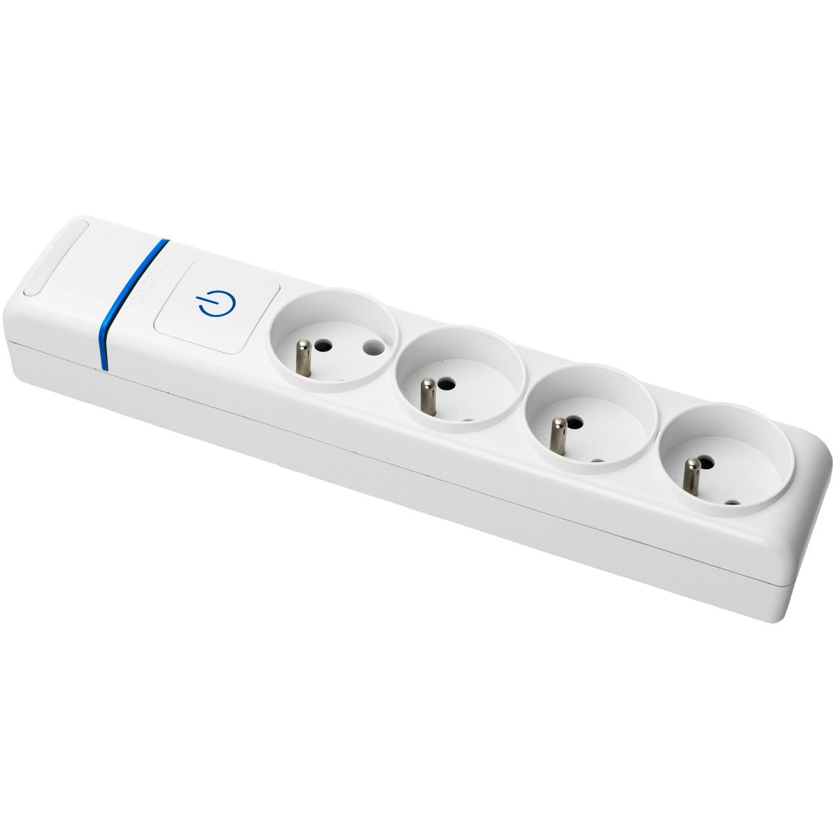 Multiprise Blanche interrupteur lumineux 4 prises 2P+T 16A - Solera