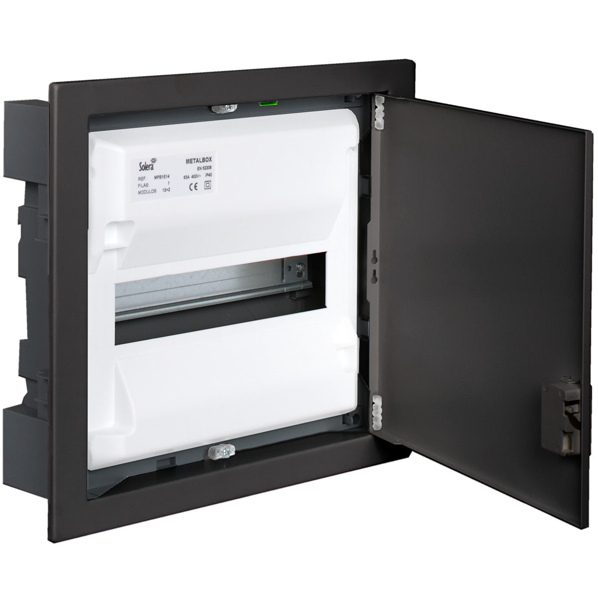 Coffret modulaire encastré métal 1 rangée - Solera