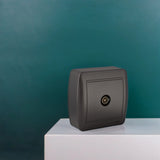 Prise TV en saillie - Noir graphite - Solera