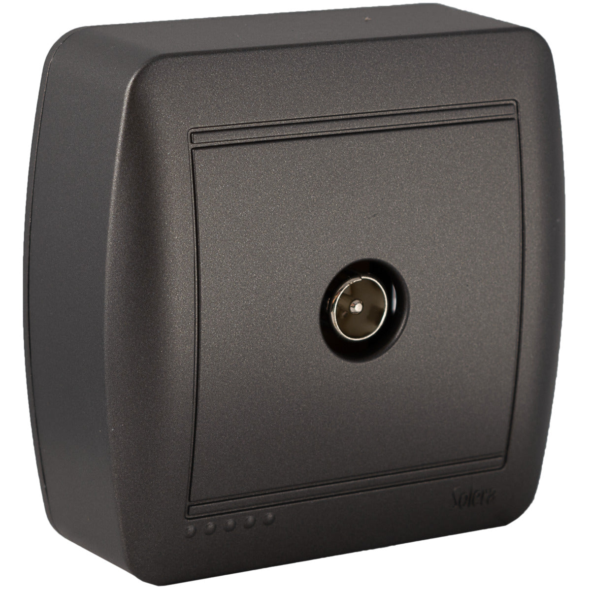 Prise TV en saillie - Noir graphite - Solera