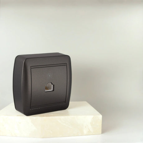 Prise RJ11 en saillie - Noir graphite - Solera