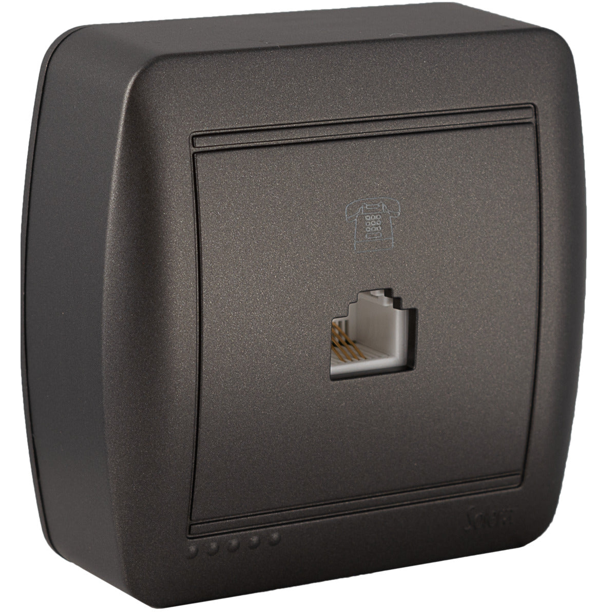 Prise RJ11 en saillie - Noir graphite - Solera