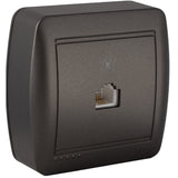 Prise RJ11 en saillie - Noir graphite - Solera