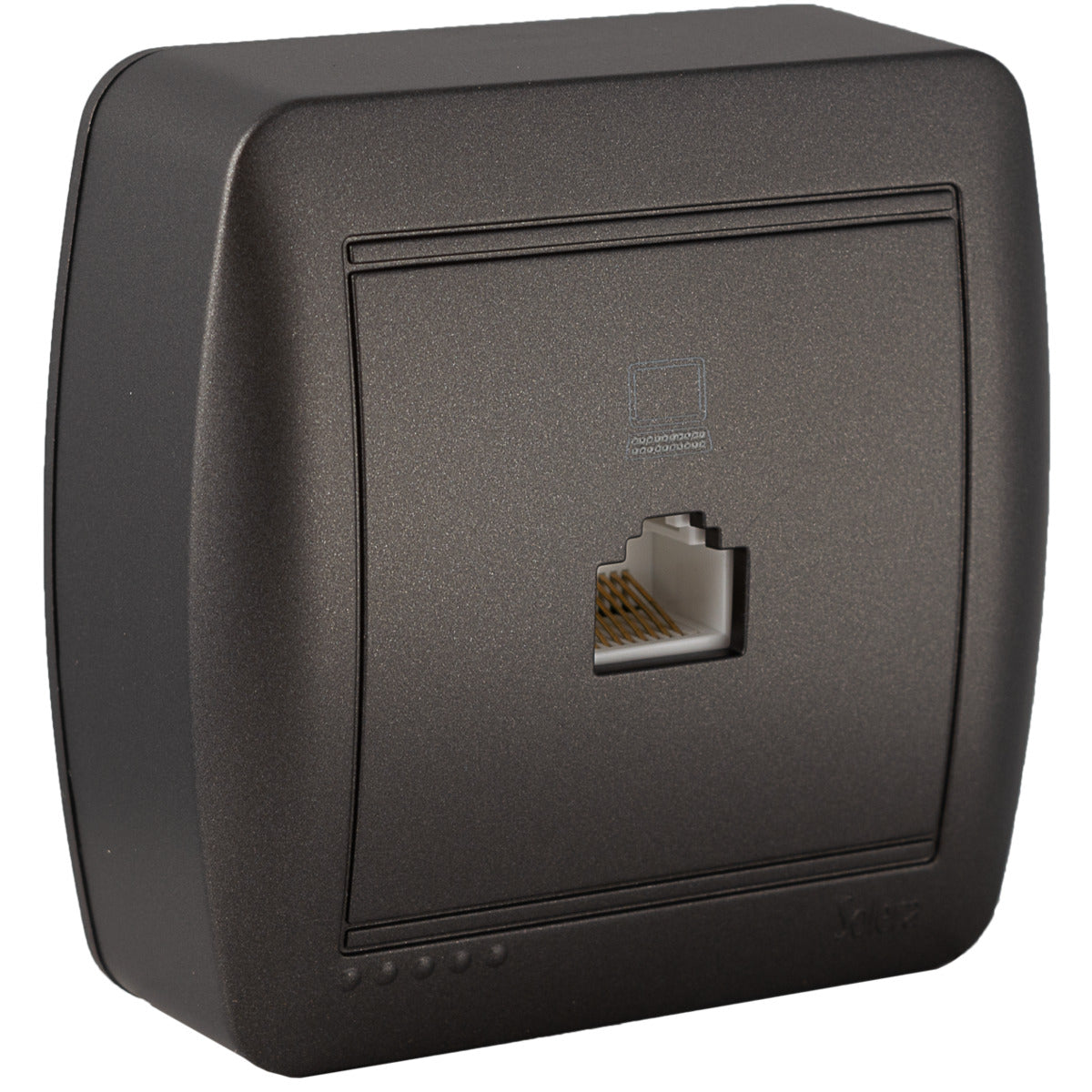Prise RJ45 Cat 5 en saillie - Noir graphite - Solera