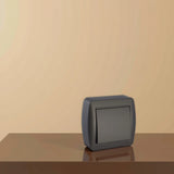 Interrupteur 2 pôles en saillie - Noir graphite - Solera