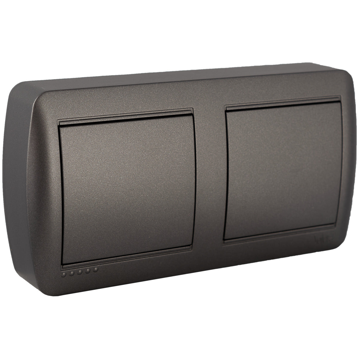 Double Boîte horizontale en saillie - Noir graphite - Solera