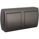 Double Boîte horizontale en saillie - Noir graphite - Solera